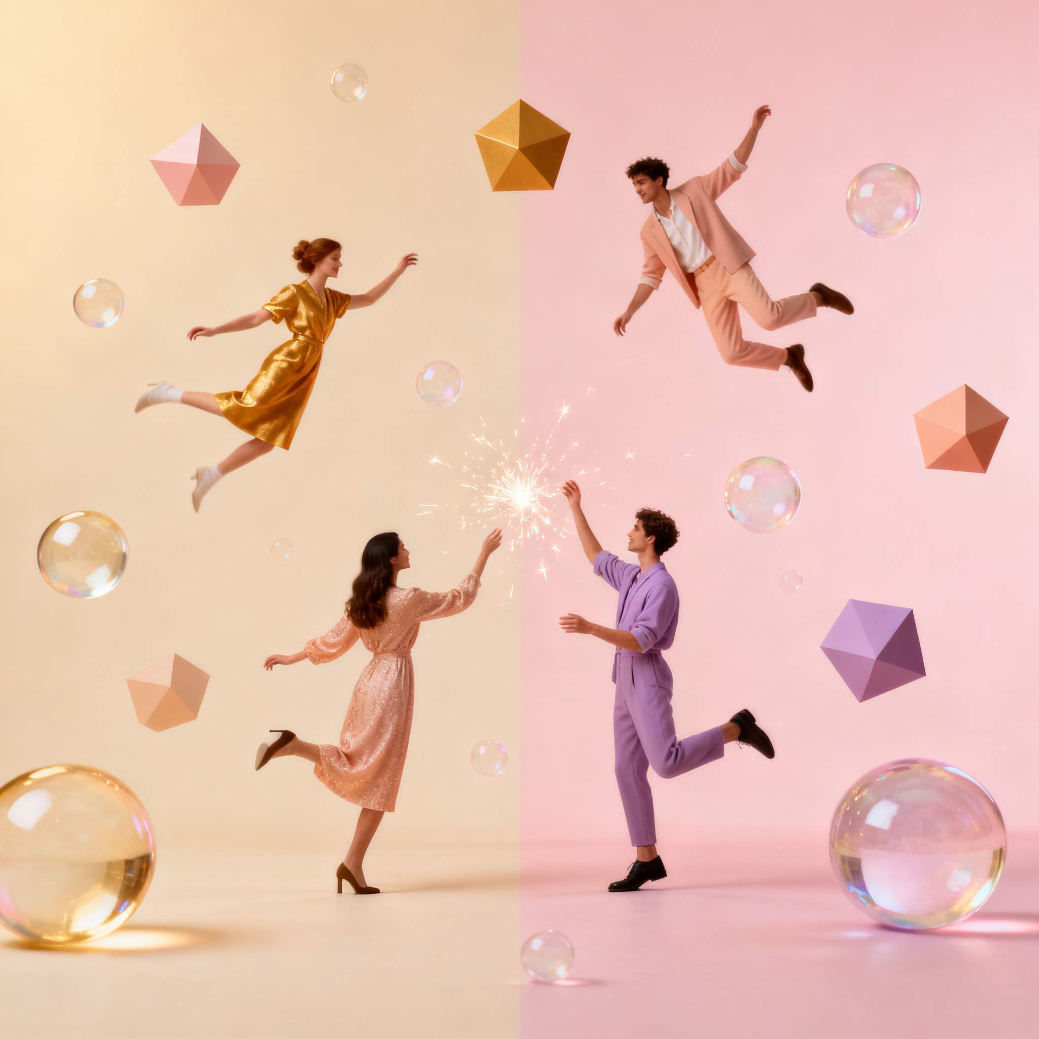 Dynamic of playfulness and social spark between two partners