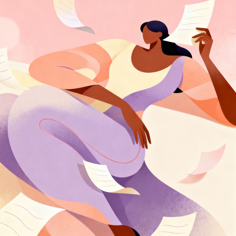 Soft editorial motif for love messages