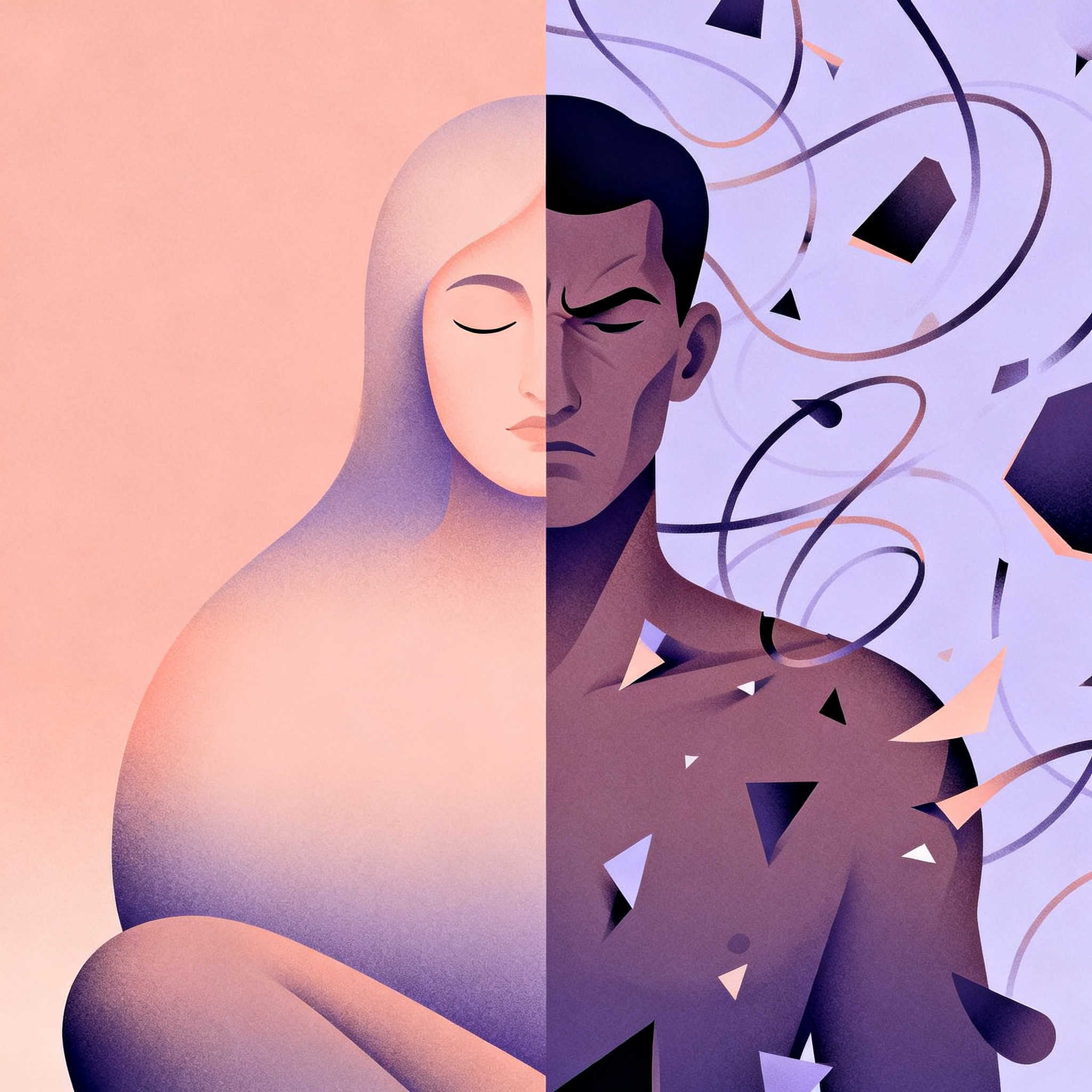 Friction theme: emotional depth vs mental restlessness