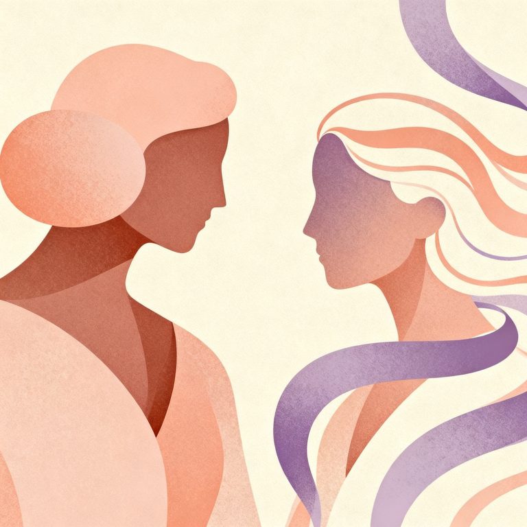 Soft editorial motif suggesting Taurus and Gemini pairing