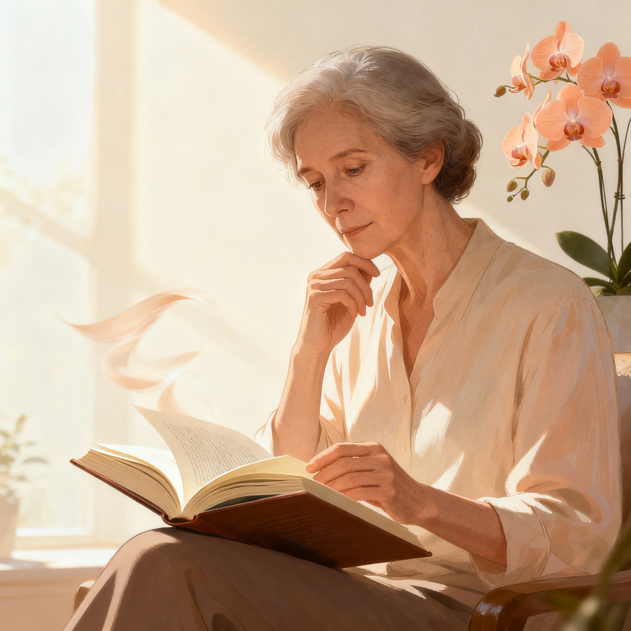 Reader choosing the next romance book after a dark read