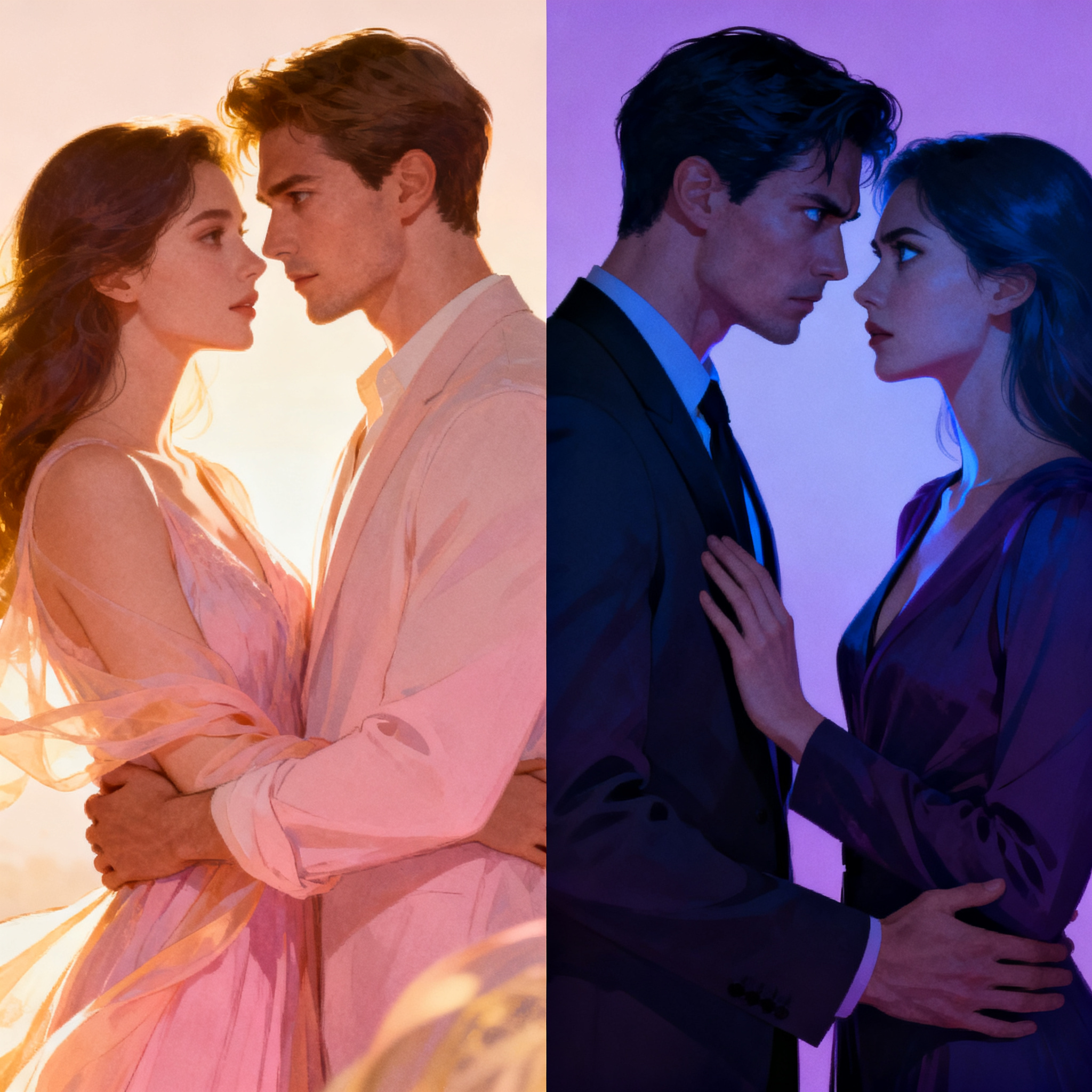 Contrast between soft romance and darker possessive intensity